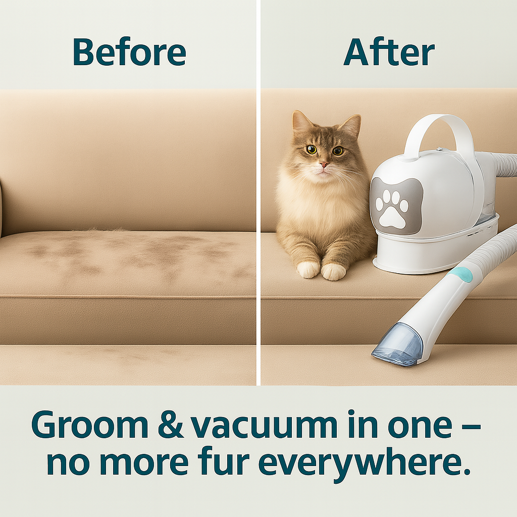 PawFectCare™ 7-in-1 Grooming Kit – Trim & Vacuum in One Motion