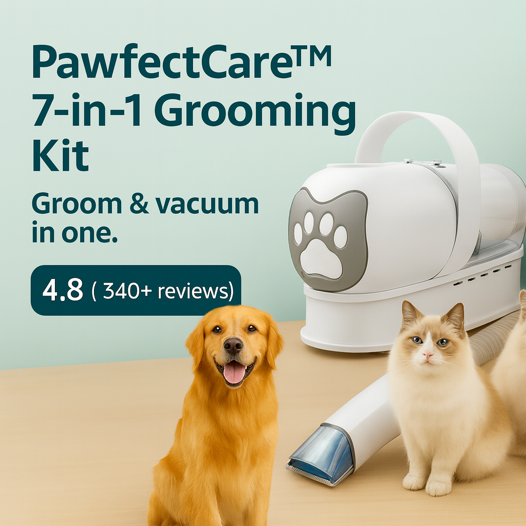 PawFectCare™ 7-in-1 Grooming Kit – Trim & Vacuum in One Motion